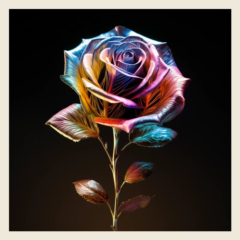 Regenbogenrose Metallglanz