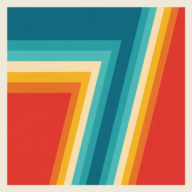Géométrie colorée des rayures rétro