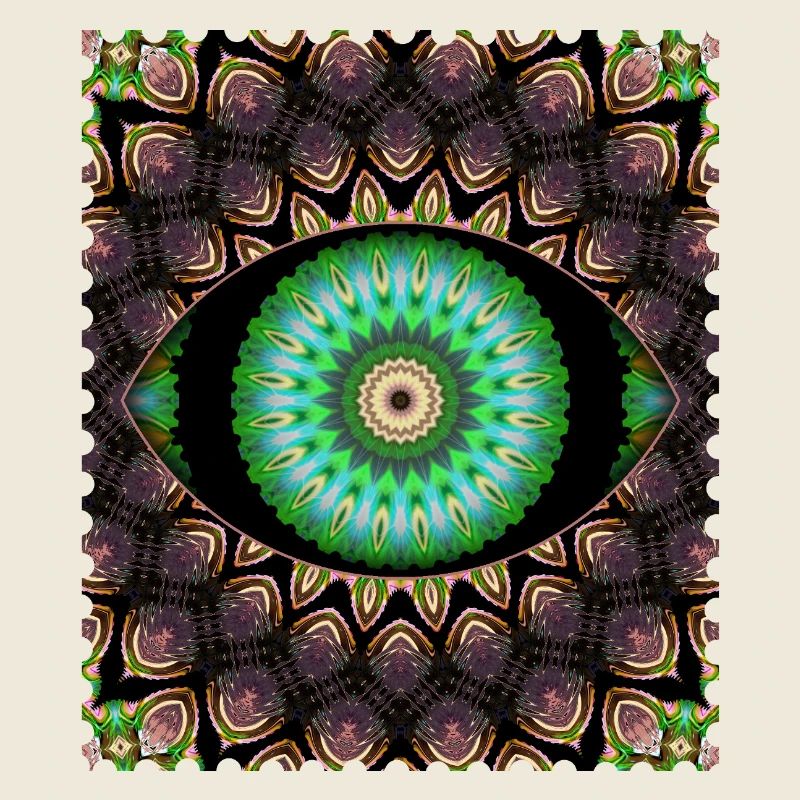 Kaleidoscopic eye pattern