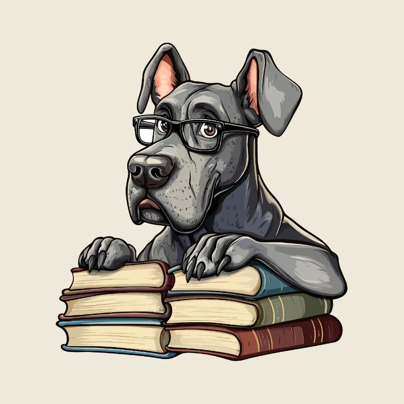Süßes Dogge-Lesebuch mit Brille
