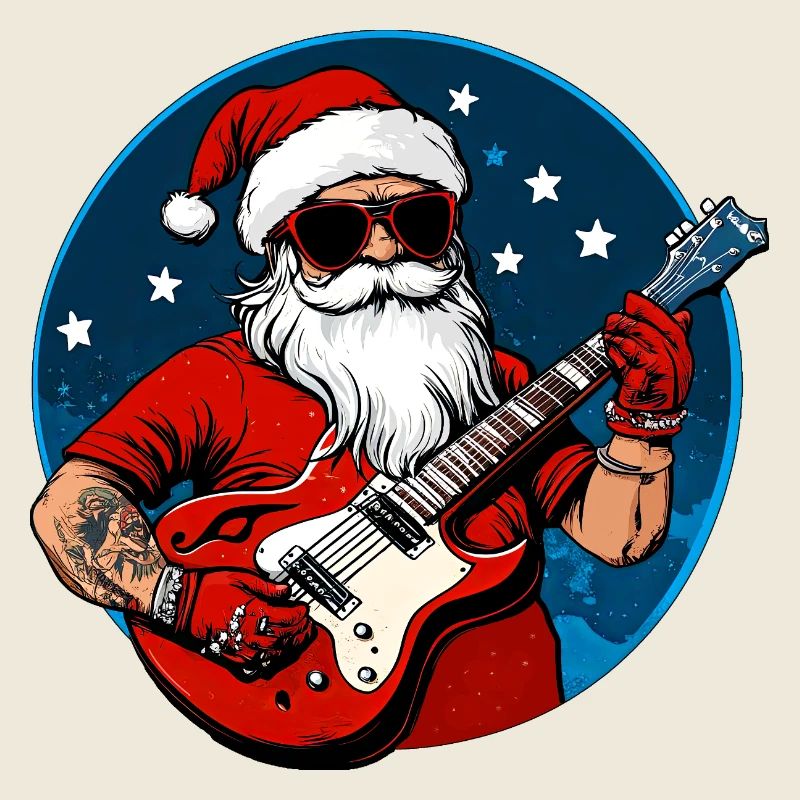 Guitariste Père Noël