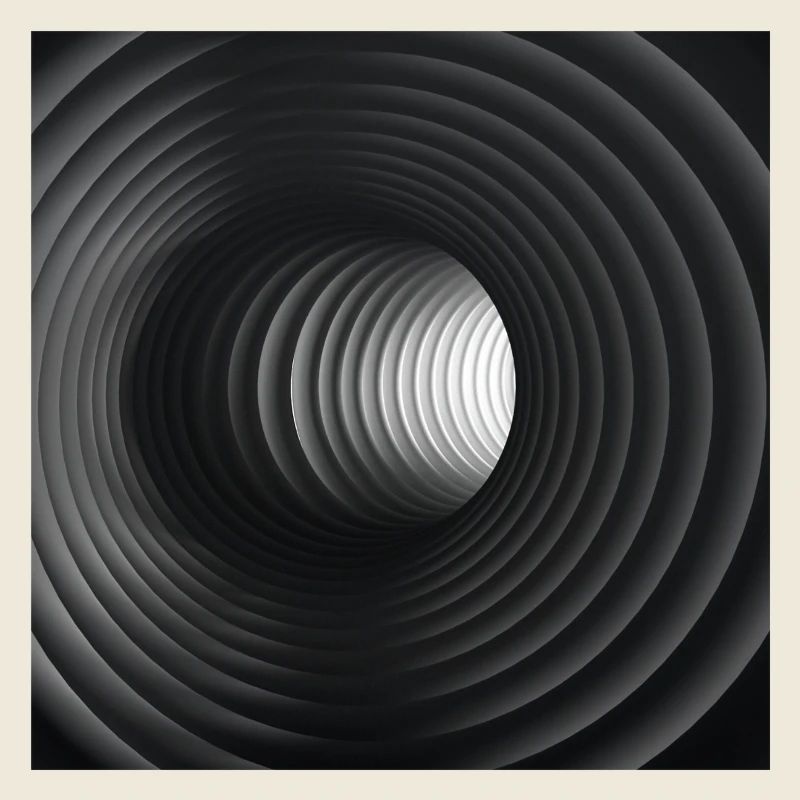 Black and white concentric tunnels