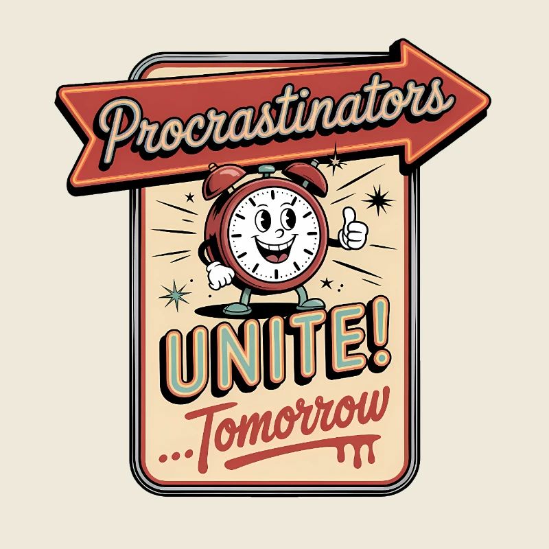 Procrastinators Unite ...Tomorrow - Funny Procrast