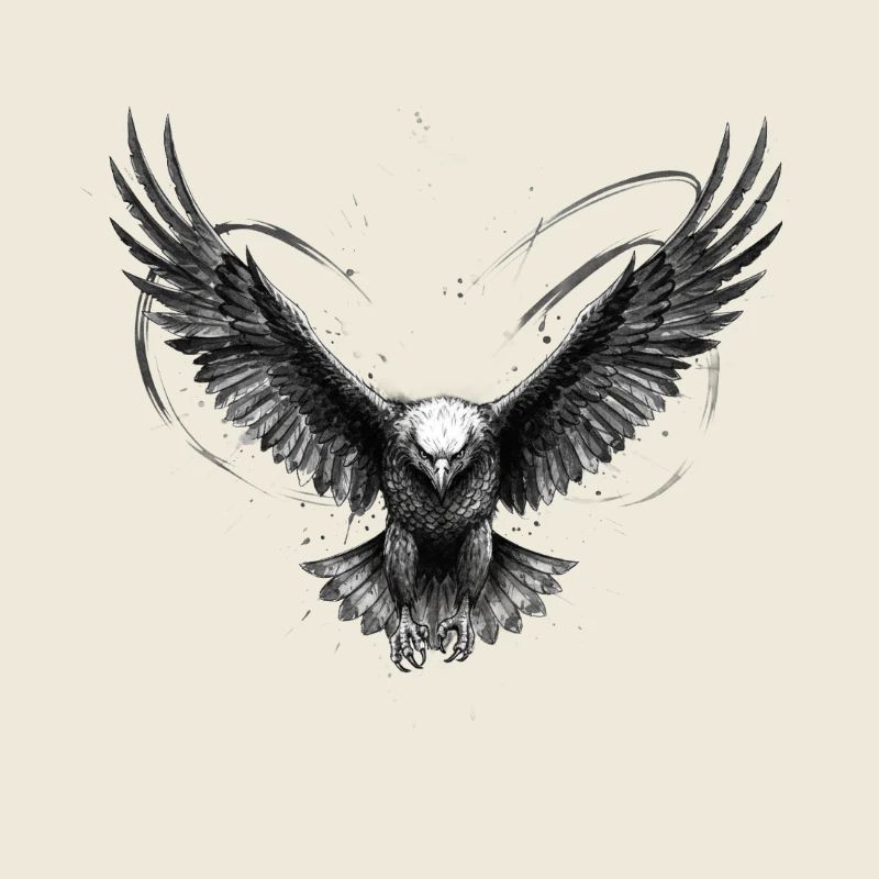 Eagle Bird of Prey Freedom Tattoo Vector