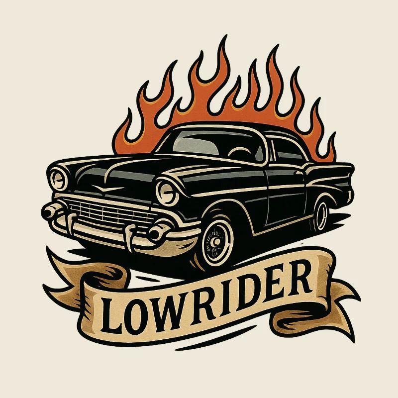 Flammen-Lowrider Vintage Auto