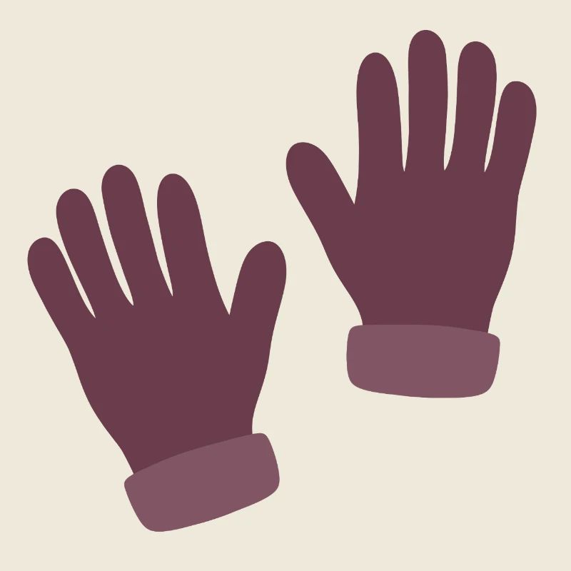 Mauve Minimalist Gloves Print