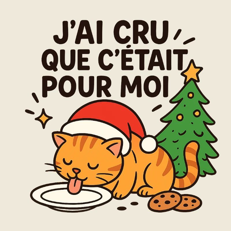 Chat festif Noël: pour moi