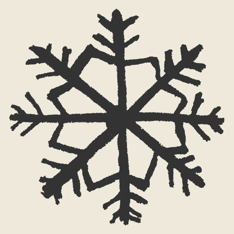 Flocon de Neige Hiver Noël Rétro Grunge