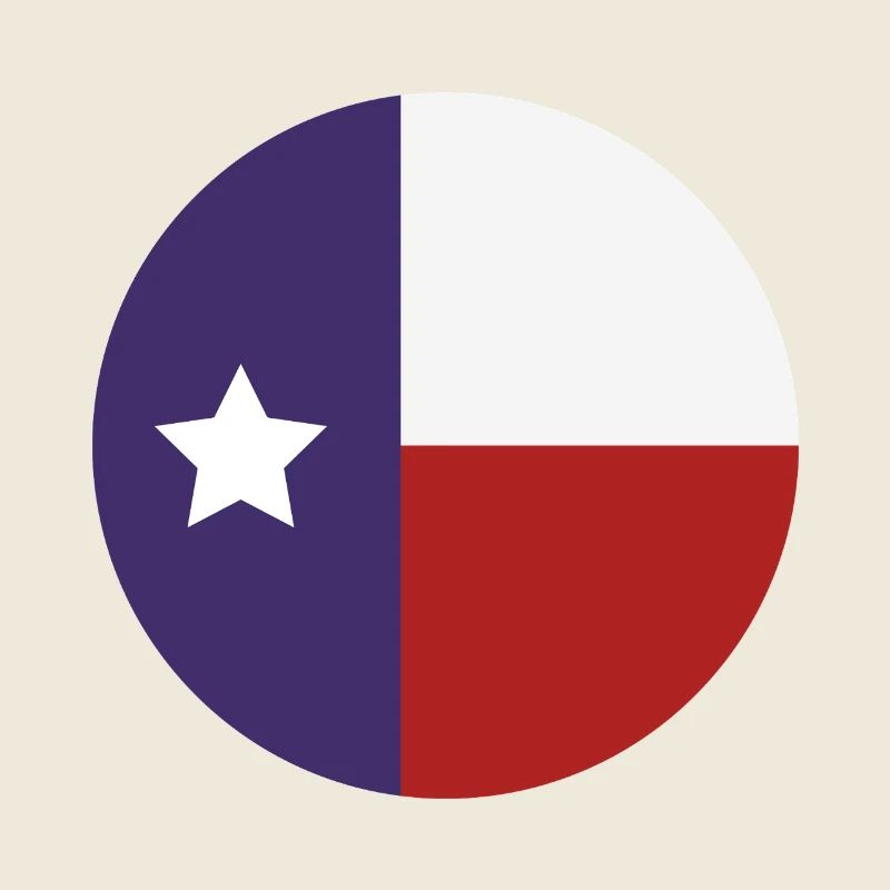 Drapeau rond du Texas