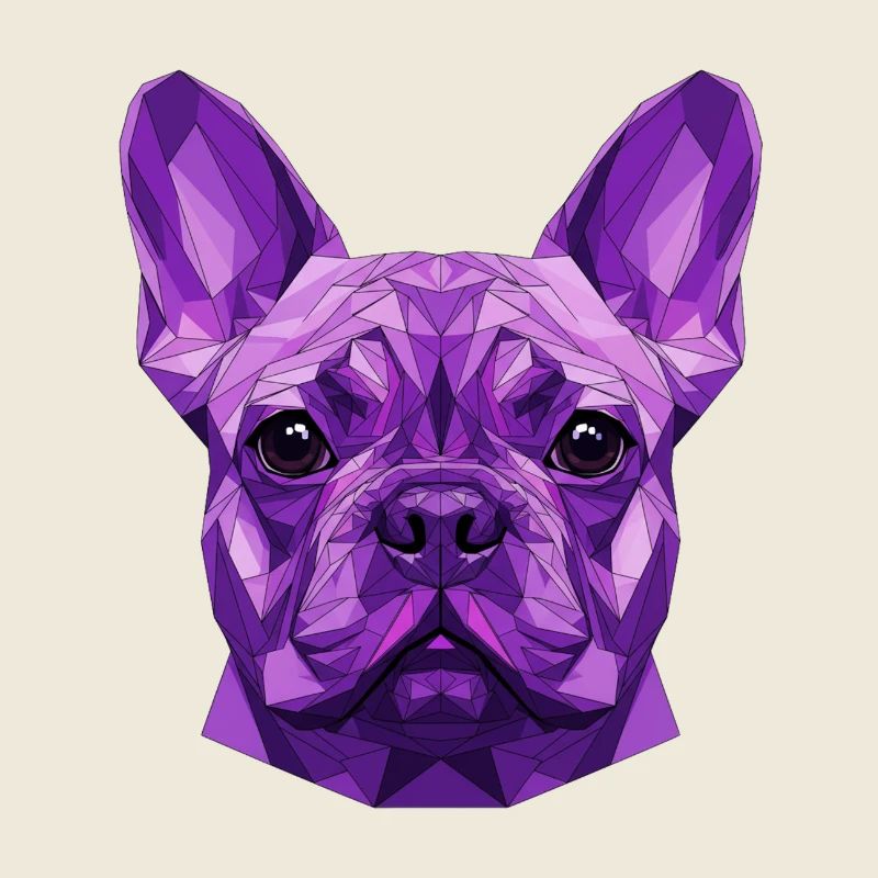 Chien polygonal violet