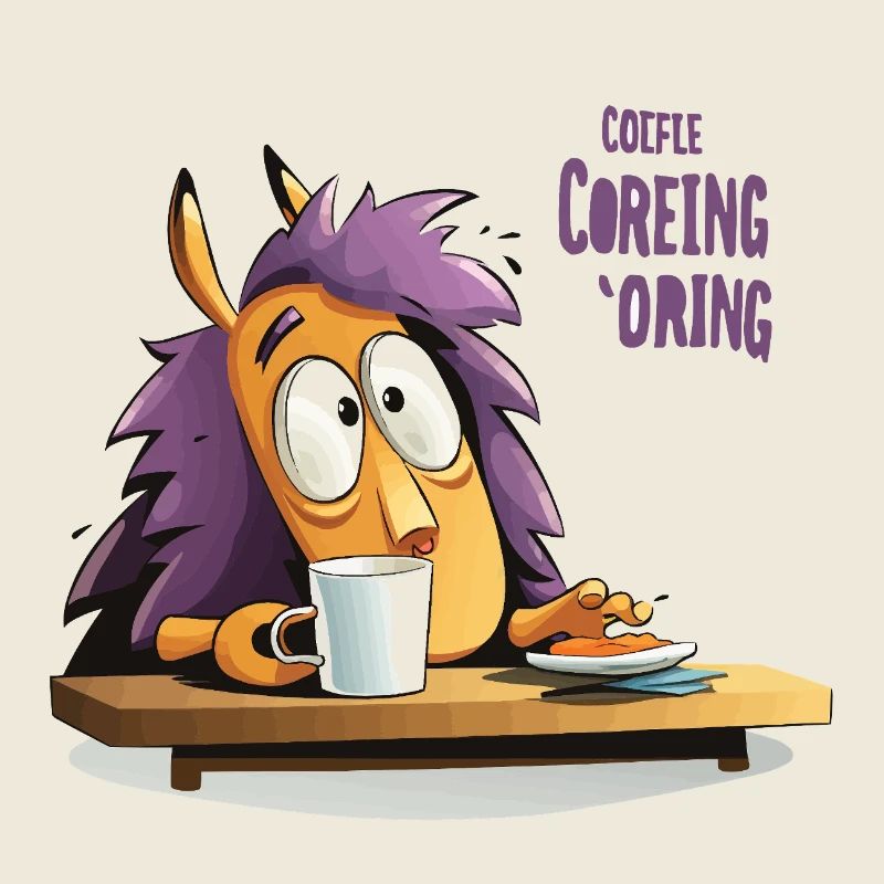 Hérisson au café le matin