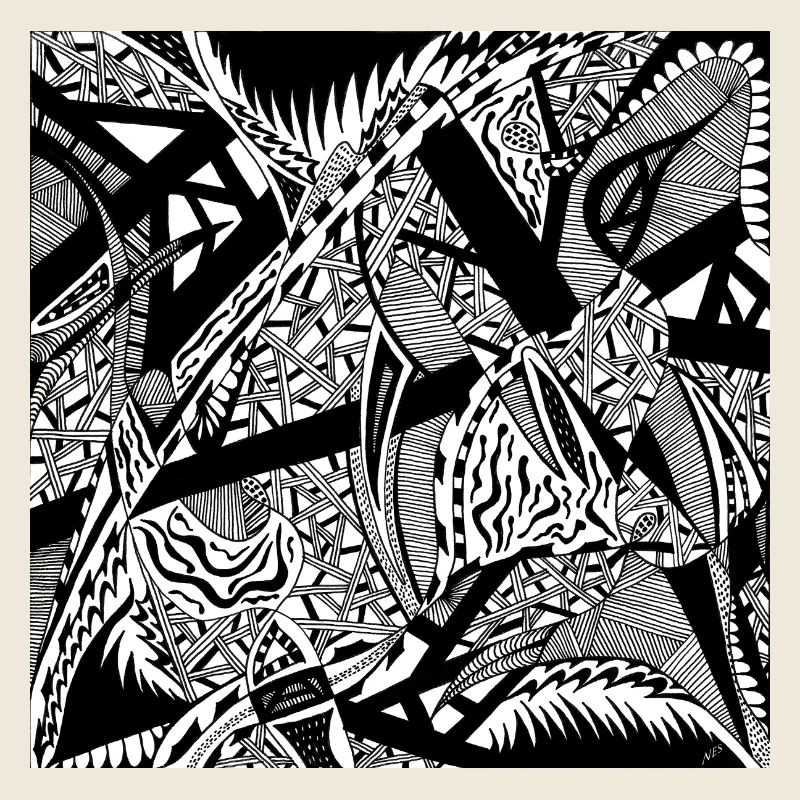 Black and White Abstract Design No. 4