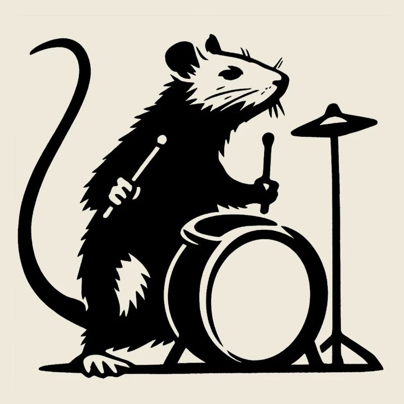Rat on drums