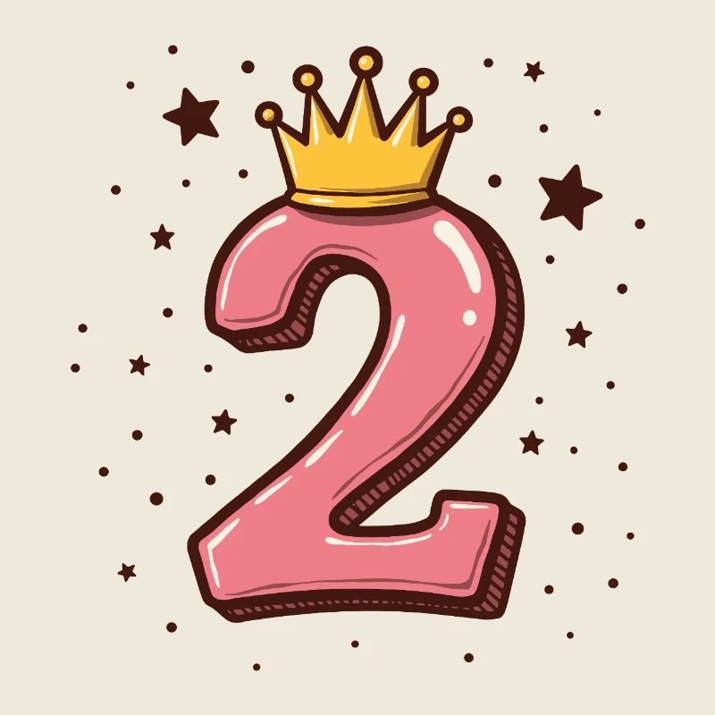 2e anniversaire Petite Princesse Couronne