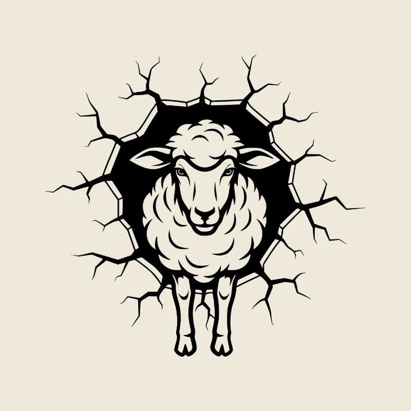 Sheep Wall Breakthrough – Funny Animal Wall Break