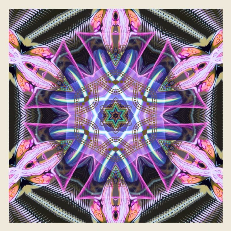Psychedelische Neon Mandala Muster