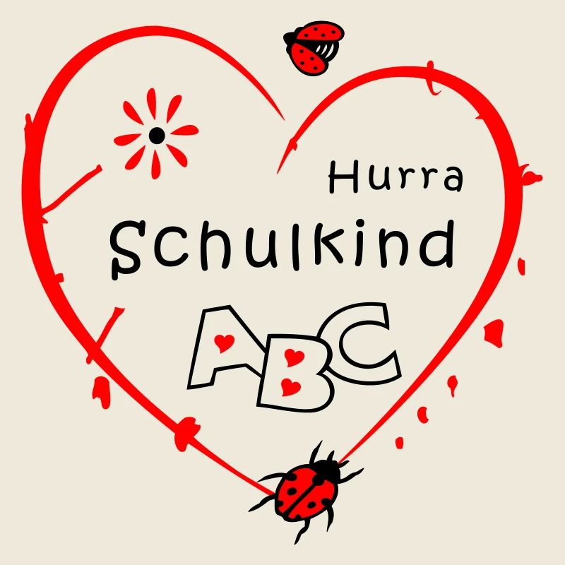 Schulkind mit Marienkäfer