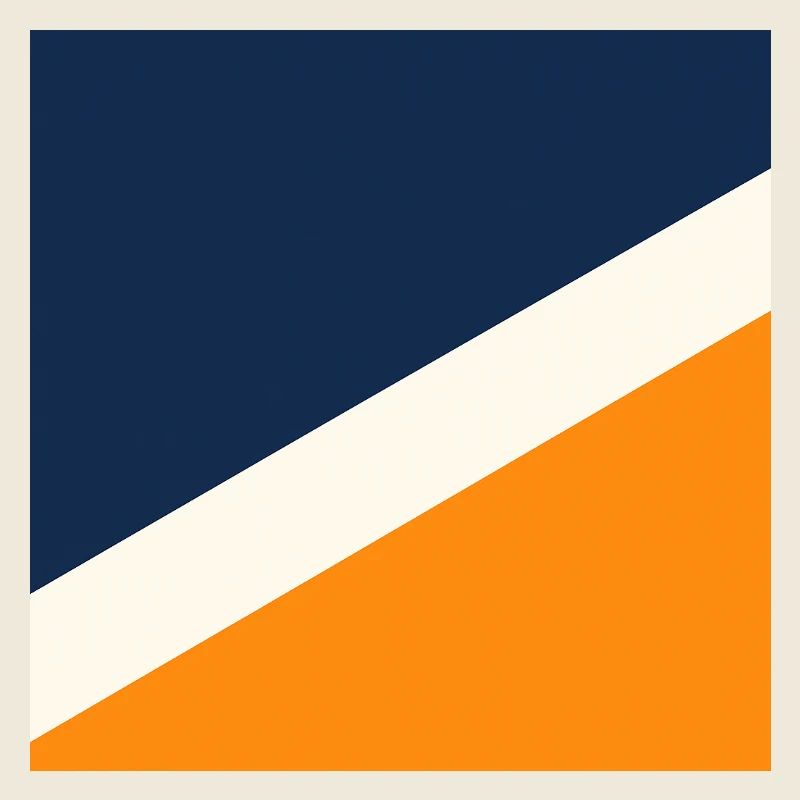 Géométrie bleue et orange