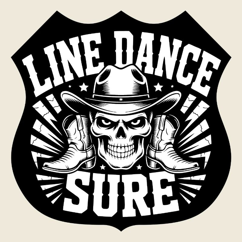 Line Dance Skull Boots Hat