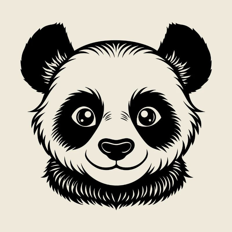 Visage de bébé panda