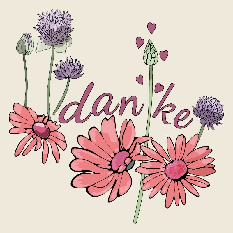 Danke mit Blumen