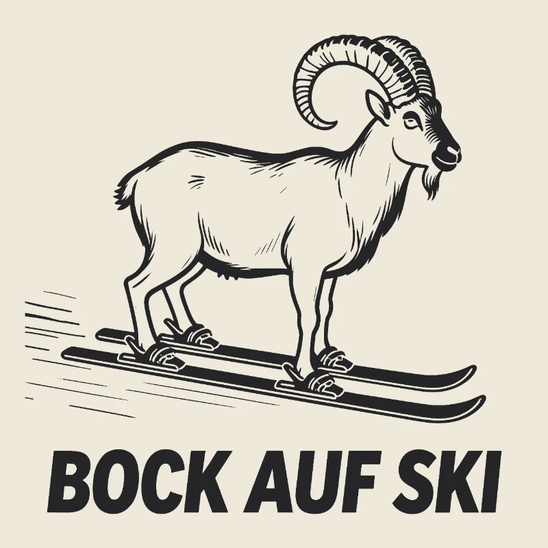Funny ibex for skiers