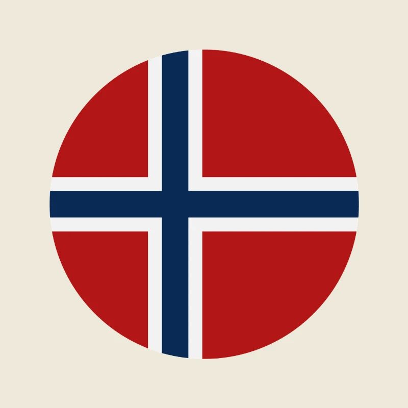 Norway round flag