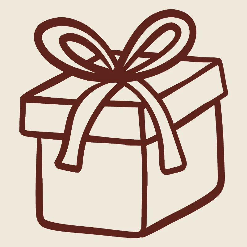 Rustikale handgezeichnete Geschenkbox