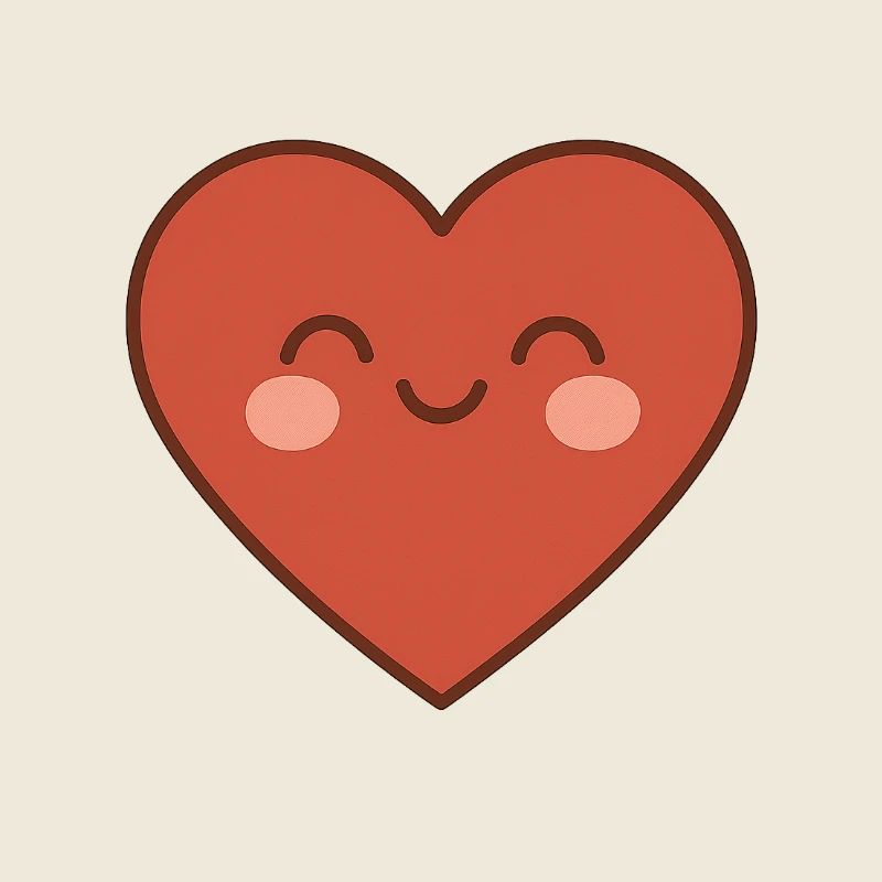 Warm smiling heart