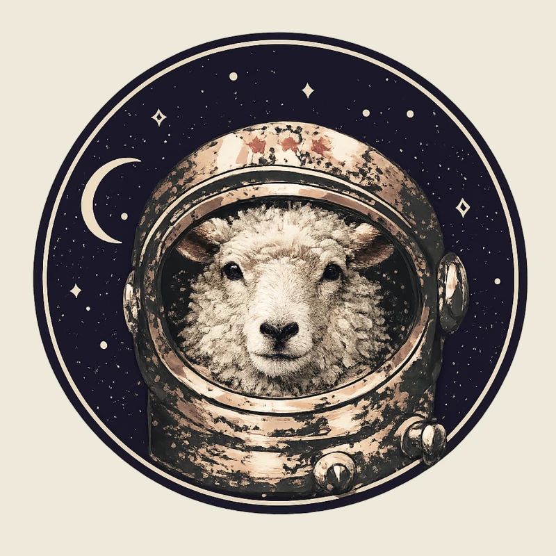 Astronautenschaf im Orbit