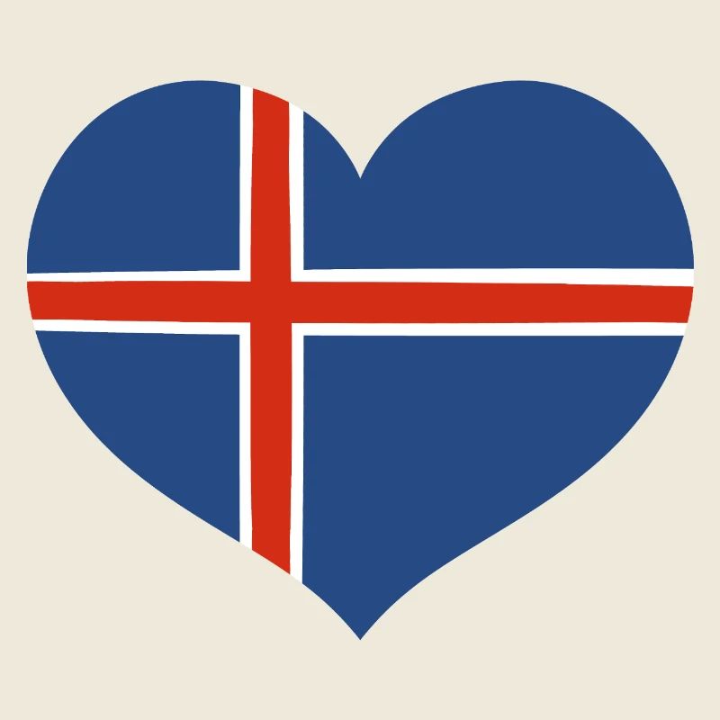 Conception du cœur du drapeau islandais