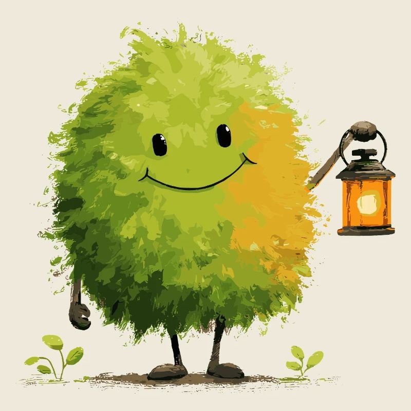 Buschfreund mit Laterne