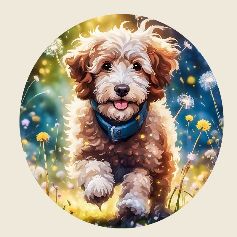 Aussiedoodle au soleil
