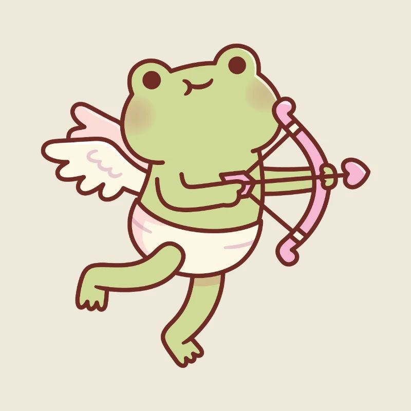 Grenouille Cupidon mignonne
