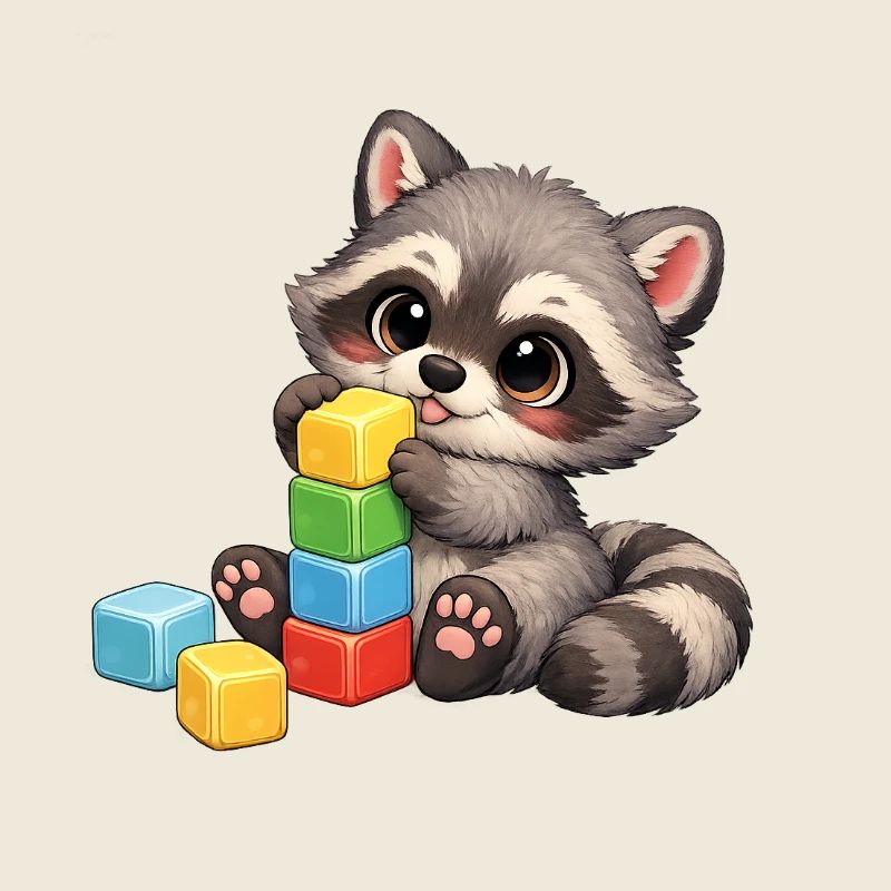 Bébé Oskar avec des blocs de construction