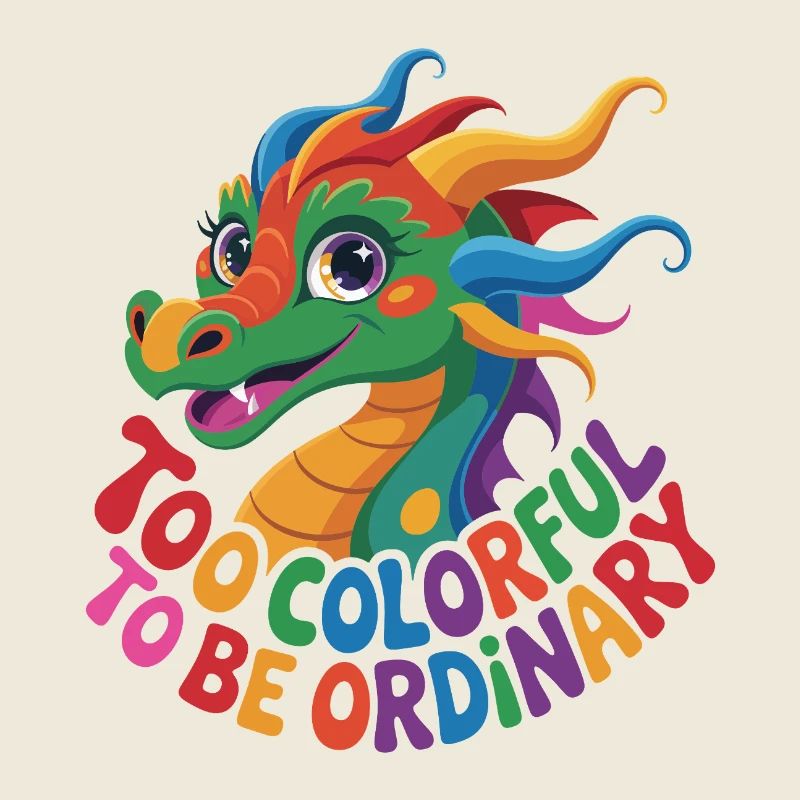 Farbenfroher eigenständiger Drache