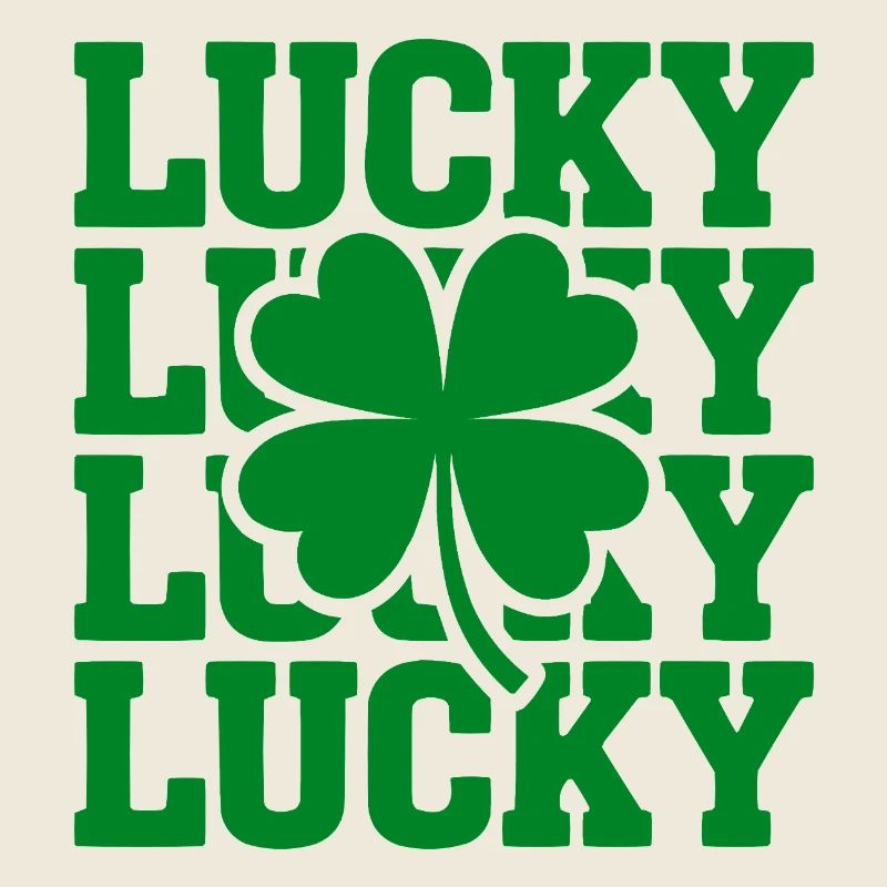 Typographie du trèfle chanceux