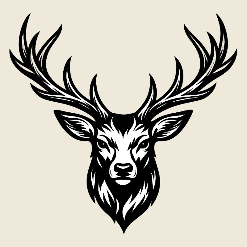Dessin classique du cerf