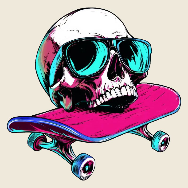 Skull Skateboard - 1990