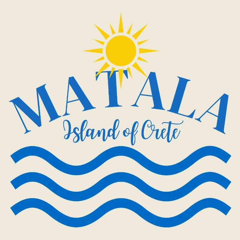 Matala Crete Waves Sun Logo