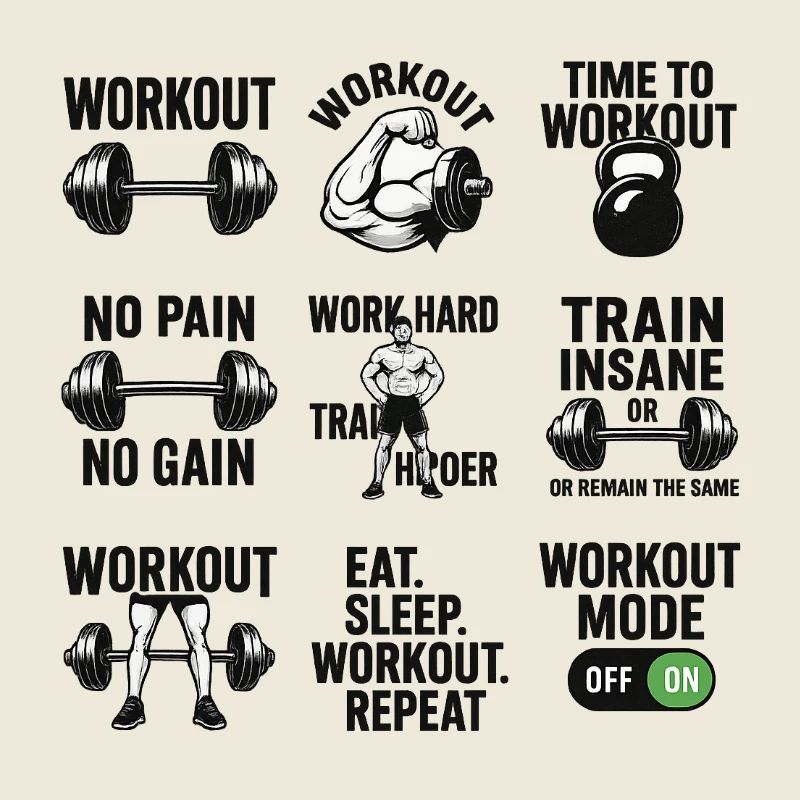 Power Gym Black Patterns Workout