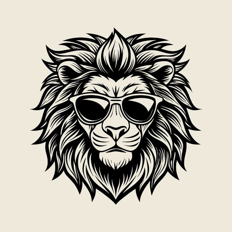 Löwe mit Sonnenbrille