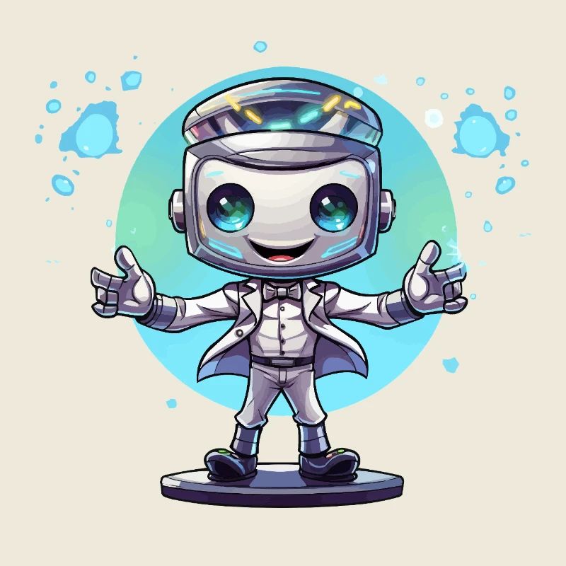 Petit robot spatial en combinaison