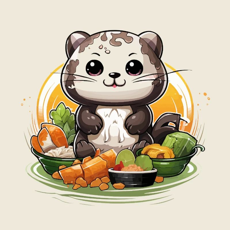 Küchenpanda beim Festessen