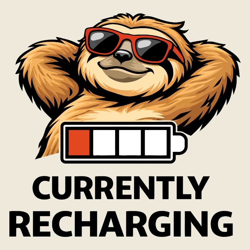 T-shirt batterie Sloth Chill