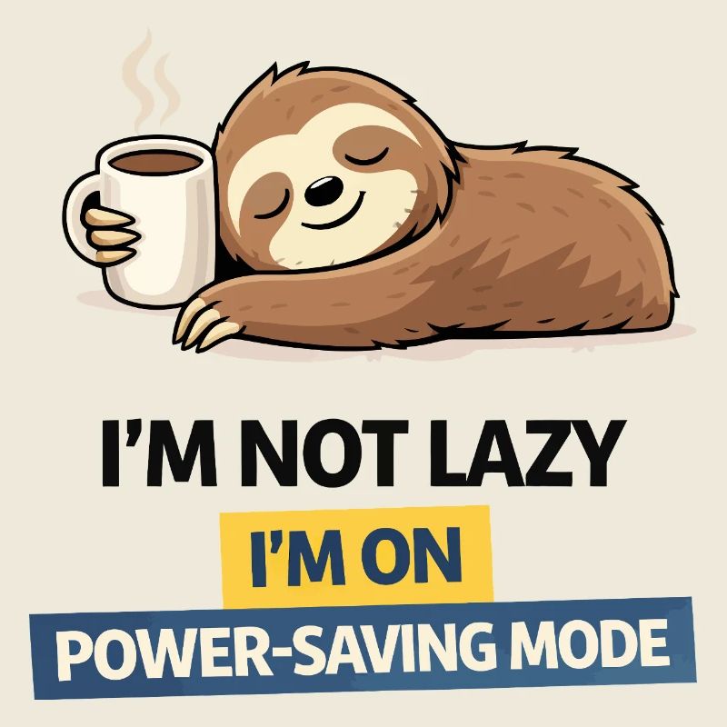 Sloth Power Saving Mode Tee