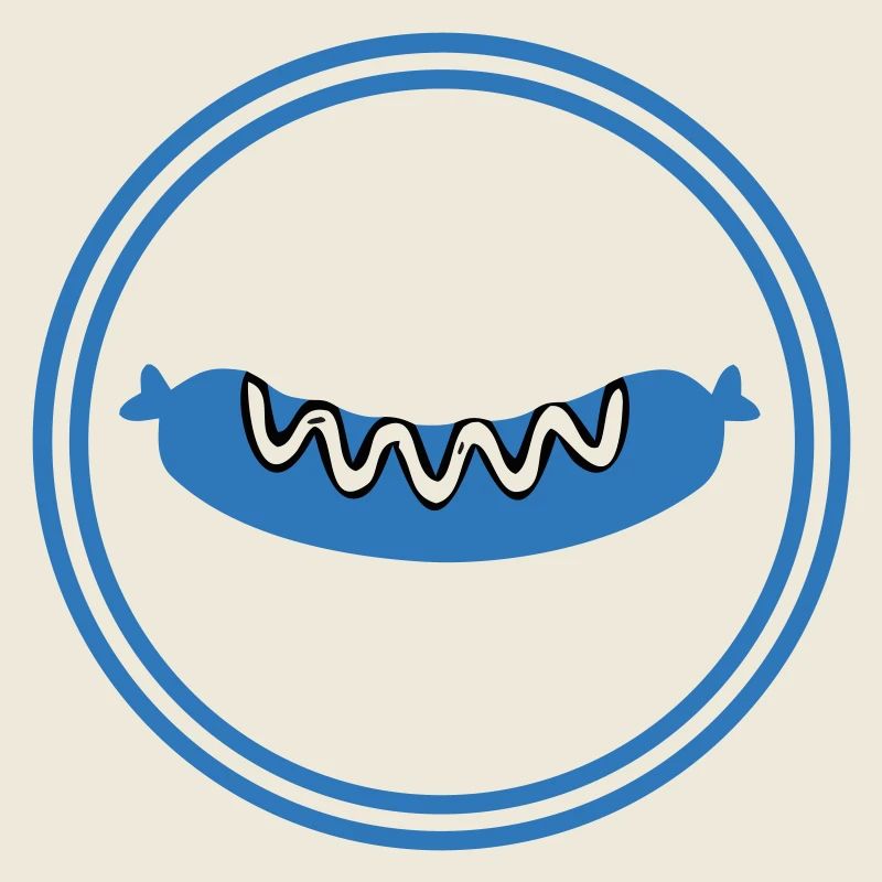 Emblème du cercle de saucisse Bratwurst