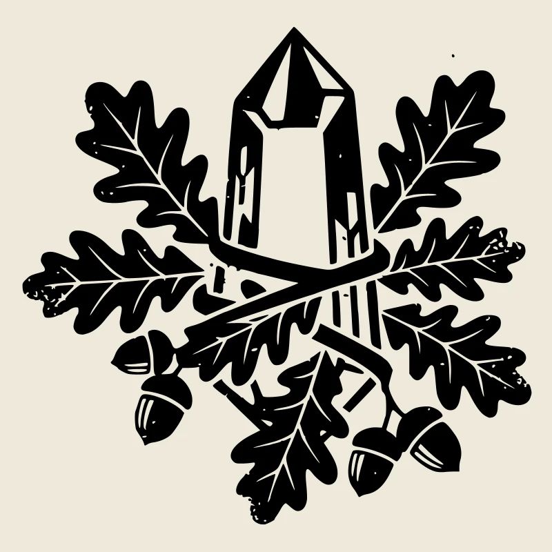 Kristall Eichenblatt Magie Wald