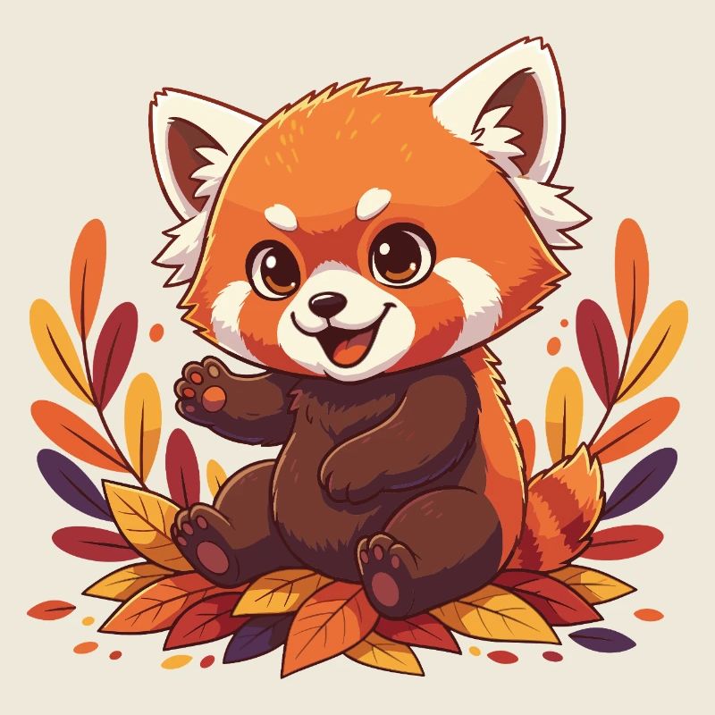 Cuddly Autumn Panda