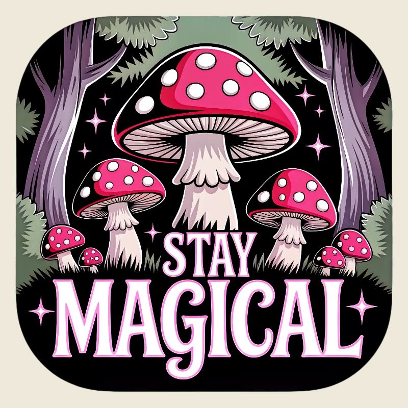 Restez magique dans la forêt de champignons